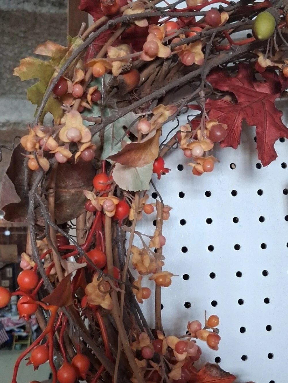 Autumn Harvest Orange & Brown Fall Grapevine Wreath